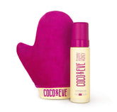 Coco & Eve Sunny Honey Bali bronzing mousse bottle shows natural glow