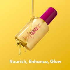 Coco Eve tan boosting body oil spray for even coverage and bronzing.