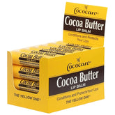 COCOCARE Cocoa Butter Lip Balm in yellow stick packaging for on-the-go hydration.
