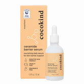 Cocokind Ceramide Barrier Serum bottle showing fragrance-free hydration for all skin types.