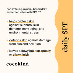 Cocokind Daily SPF application shows easy rub-in for quick sun protection outdoors