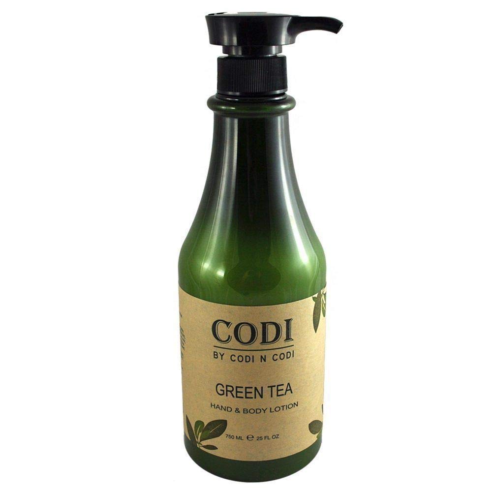 Codi loción té verde para manos y cuerpo, 750 ml, hidratación suave para piel sensible.