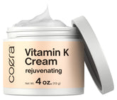 Coera Vitamin K Cream tub showing a hydrating formula for smooth skin