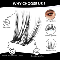 CoFier Wispy Lash Clusters show 8-16mm lengths for customizable looks.