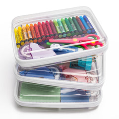 CoiiJoii clear hard shell case front view with see-through visibility for quick identification