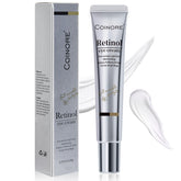 Coinore Retinol Under Eye Cream bottle closeup showing premium eye care formula for delicate skin