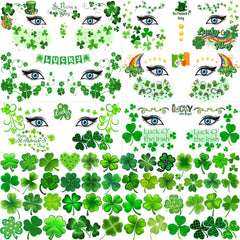 COKTAK St. Patrick's Day tattoos showcasing green shamrock designs for festive body art.