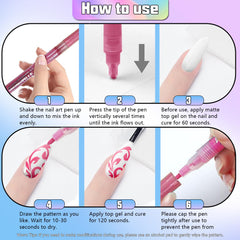 COLAYERIST Nail Art Pens water based ink for safe easy cleanup