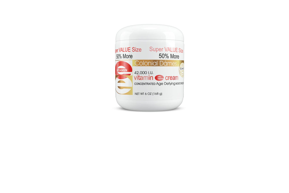 Colonial Dames crema vitamina E concentrada para piel seca, hidratación profunda.