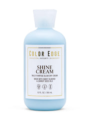 Color Edge Shine Cream bottle showing weightless conditioning for detangling and shine