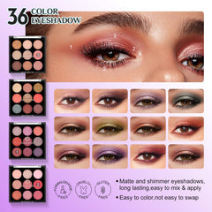 Color Nymph blush palette with four shades for natural flush.
