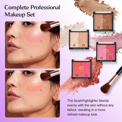 Color Nymph eyebrow powder quartet for defined brows in four tones.