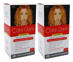 Color Oops Extra Strength 2-pack in-use shows gentle dye removal for an immediate color redo