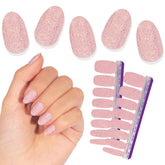 Color Street Blushing in Flushing box with 16 glitter strips for quick manicure.