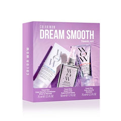 COLOR WOW Dream Smooth Travel Kit conditioner bottle highlighting lightweight detangling for travel