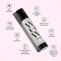 COLOR WOW Pop + Lock serum texture for feather-light glide and frizz control
