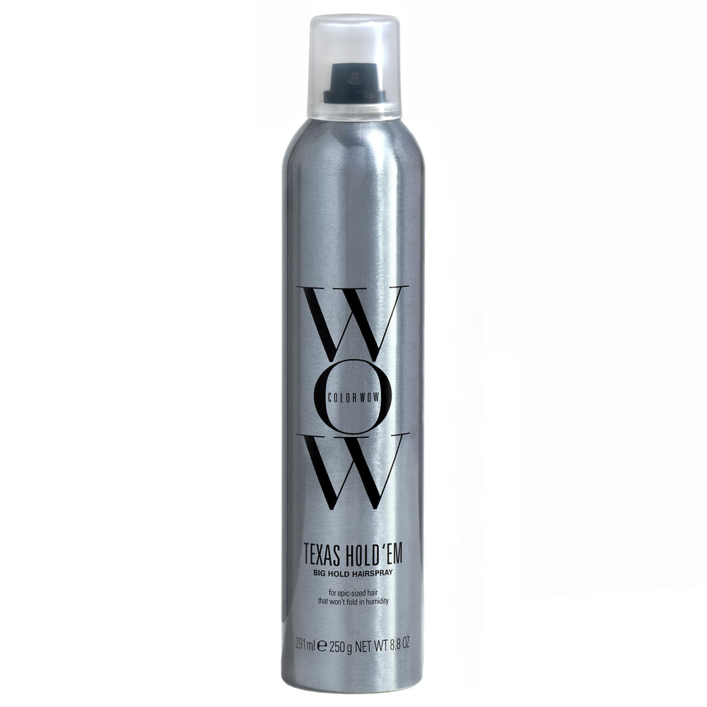 COLOR WOW Texas Hold 'Em Big Hold hairspray bottle for strong hold and shine.