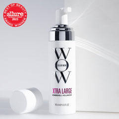 COLOR WOW Xtra Large Bombshell bottle-back view highlighting alcohol-free formula