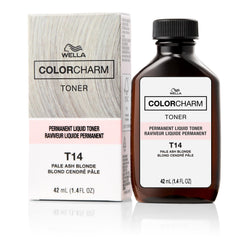 COLORCHARM brass-neutralization bottle helps cooler blonde tones.