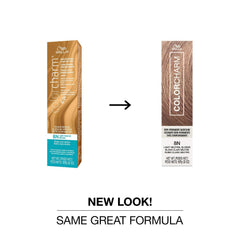 COLORCHARM Demi-Permanent 8N gloss-application highlights even color and shine.