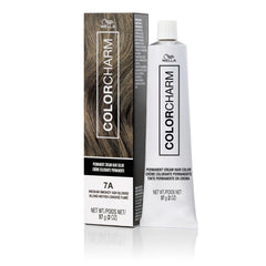COLORCHARM Permanent Cream Hair Color 7A shade swatch for cool ash blonde.