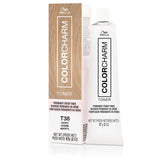 COLORCHARM Permanent Creme Toner T38 Ivory swatch neutralizes brass for cool blonde tones