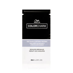COLORCHARM Post Color & Lightening Treatment bottle pour shown, promoting bond strength and added shine.