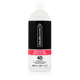 COLORCHARM Cream Hair Color Developer 40-volume bottle pour for even lift.