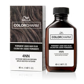 COLORCHARM bottle shows 4NN Intense Med Brown shade for gray coverage