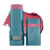 Colorescience Sunforgettable Color Balm Violet Haze lip swatch with mineral SPF 50.