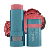 Colorescience Sunforgettable Color Balm SPF 50 packaging highlights reef-safe protection.
