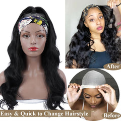 Colorful Queen 26 inch wig in 1B shade, soft body wave and breathable cap