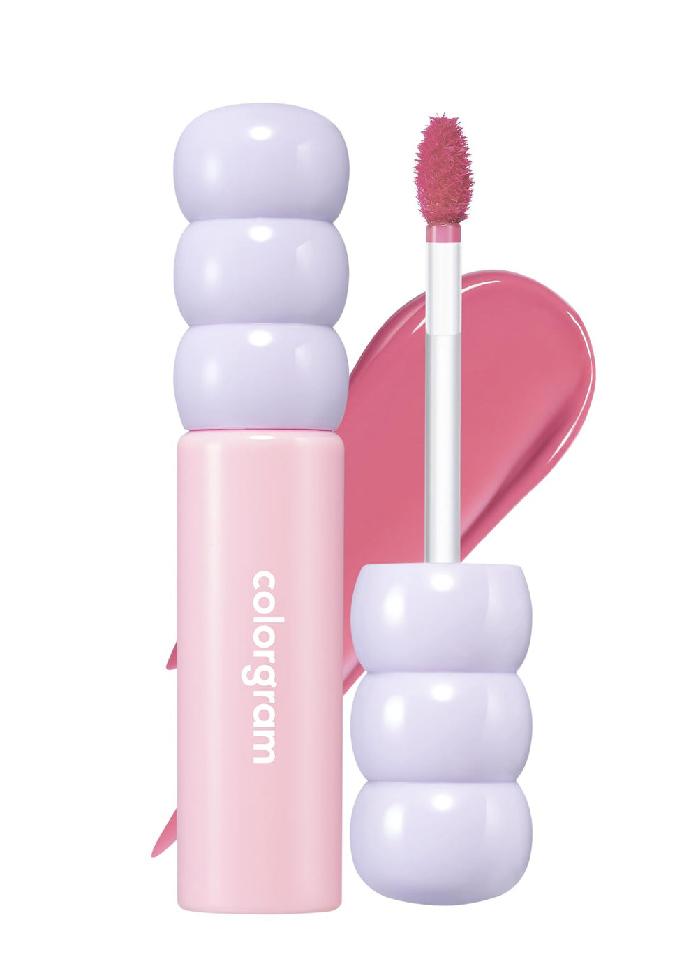 COLORGRAM Fruity Glass Tint 07 Shy Guava en labios con brillo hidratante diario