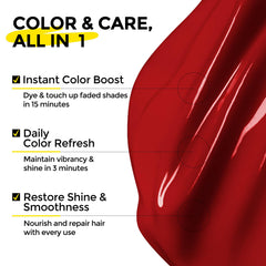 COLORLOMO color depositing conditioner jar closeup highlights nourishing formula for vibrant, long-lasting color.