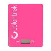 Colortrak digital scale with tempered glass and clear display for precise weighing.