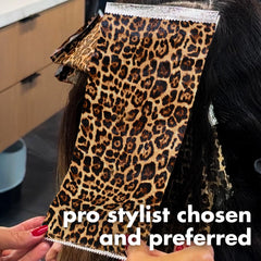 Colortrak non-slip embossed foil improves grip during complex foil placements.