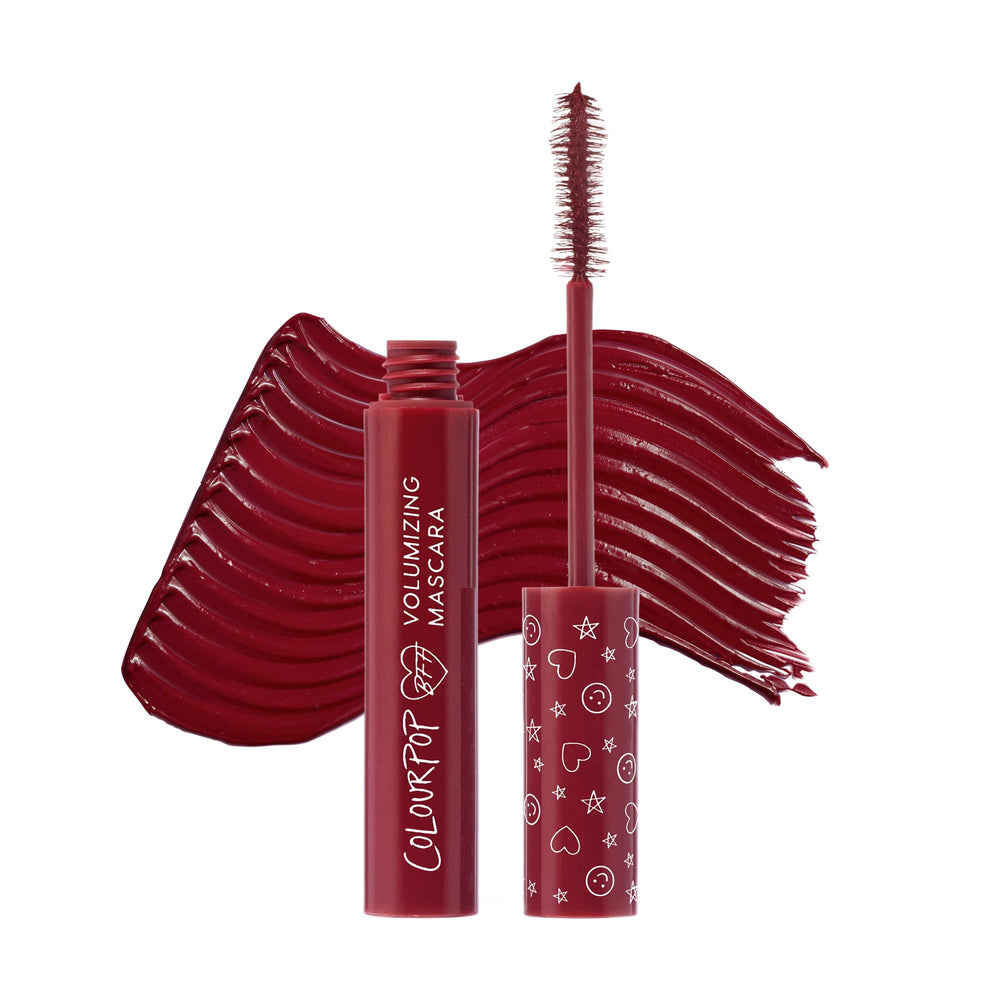 ColourPop BFF Mascara twisted brush closeup for defined, lifted lashes.