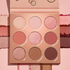 ColourPop By The Rosé Paleta de sombras con cremas mate suaves para acabado natural.