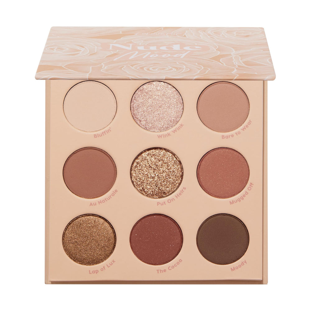 ColourPop Nude Mood: paleta de 9 sombras para looks neutros y versátiles.