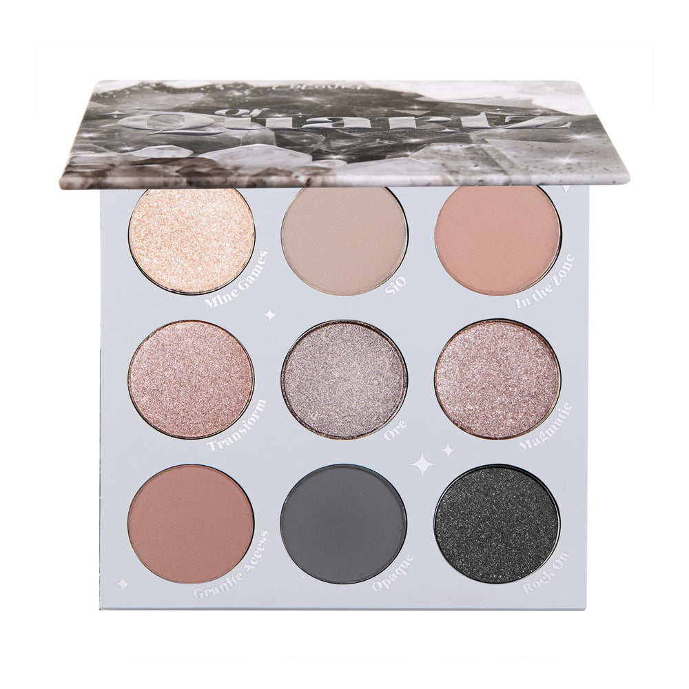 ColourPop Of Quartz paleta de neutros taupe con acabado mate y pigmentación alta.