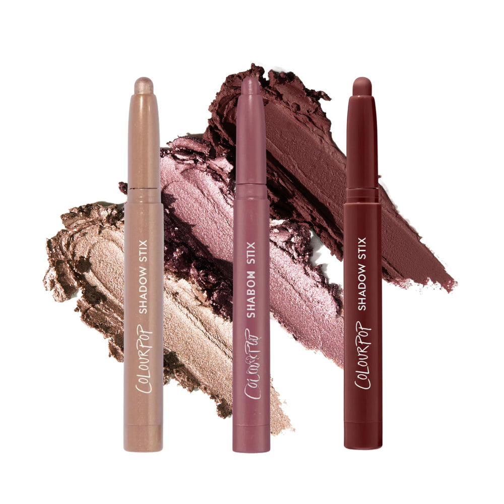 ColourPop Rose Goals Shadow Stix Socialite icy taupe for subtle, bright lids.