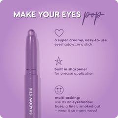 ColourPop Shadow Stix multi-use cream makeup works as shadow base and liner.
