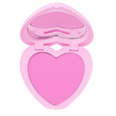 ColourPop Silky Powder Blush en compacto con forma de corazón para retoques portátiles.