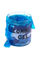 Combat Gel extremo, botella azul, para un peinado definido y fijación sin alcohol.
