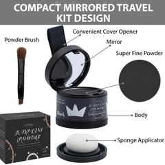 Comdian hairline powder swatch close-up highlighting texture and color match.