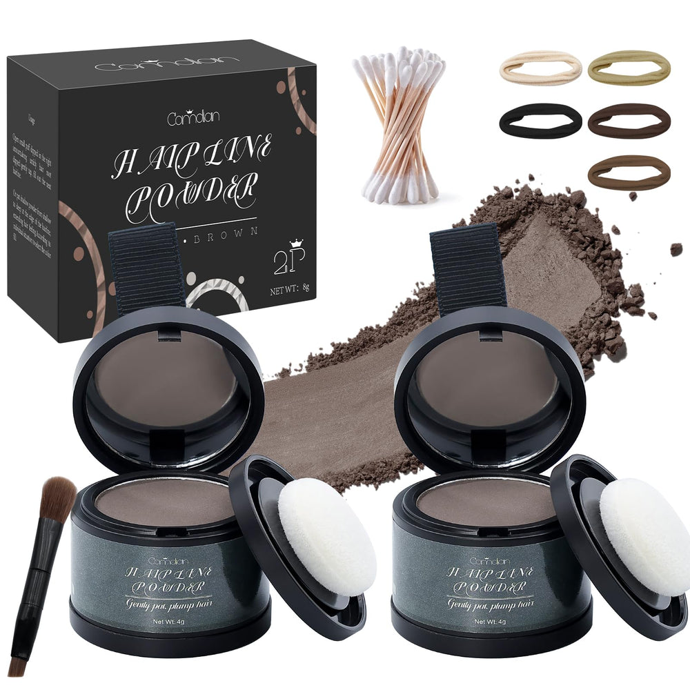 Comdian hairline powder two-pack bottles for fast root touch-ups and natural color refresh