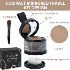 Comdian light brown shade swatch shows natural blend.