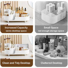 COMFYROOM white display on countertop helps organize items attractively