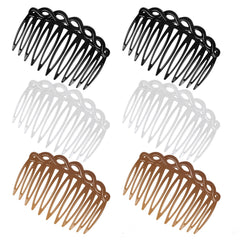 COMNICO French hair side comb with curved design secures intricate updos.