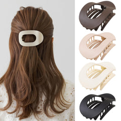 Comott 4 PCS flat claw clips with matte finish for secure all-day styling